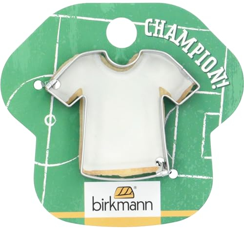 Birkmann Football Jersey Cookie Cutter, 5 cm, on Card Board, Suitable for European Championships, Dishwasher Safe, Rust Resistant