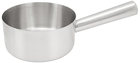 OPPWONG Mestolo in Metallo, Mestolo per Bucato in Acciaio Inossidabile da 3,15 Pollici con Superficie Sabbiata per Domestica (Diametro Medio 7,3 Pollici)