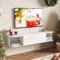 Lifewit Floating TV Stand Unit, 47.2'' Wall Mounted TV Cabinet, Entertainment Media Console Center with Power Outlets and USB Ports, Floating TV Shelf for Living Room, Bedroom, Office, White