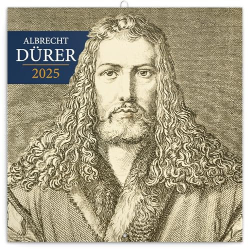NOTIQUE Wandkalender Albrecht Dürer 2025 Kalender, Broschürenkalender mit Monatskalendarium, Broschurkalender Artkalender 30 x 30 cm (30x60 Geöffnet)