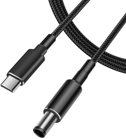 YAODHAOD Cavo di alimentazione da USB C a DC 7,4mm x 5,0mm, PD 100 W, USB Type-C Mable DC7450, uscita 5 V/9 V/20 V, compatibile con computer portatili HP, telefoni e tablet