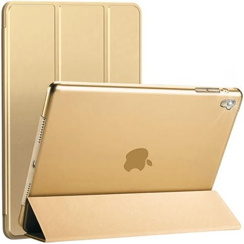 Funda para Apple iPad Pro 9.7 (2016) Generación – Soporte magnético inteligente – Encendido/apagado automático – Compatible con los modelos Nº A1673 / A1674 / A1675 (dorado)
