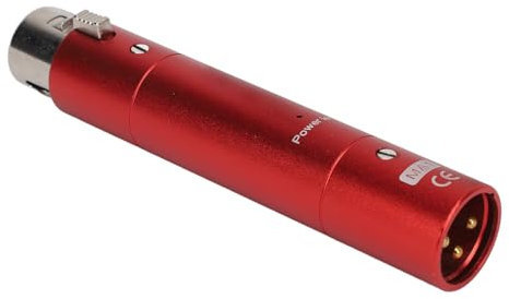 Préamplificateur Micro Actif Dynamique en Ligne avec Gain de 28 DB pour la Diffusion et le Streaming Lo Amplification Noir (rouge)