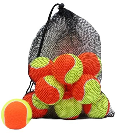 Pegciuho 20 Elastische Tennisbälle (2,52 Zoll Durchmesser), Verschleißfest, für Freizeit, Tennisbegeisterte Und Sport, Orange Gelb