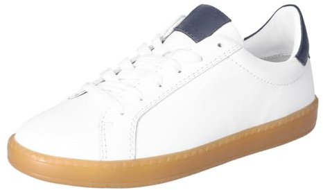 RICOSTA Mädchen Low-Top Sneaker Paris, Kinder Halbschuhe, lose Einlage, Sportschuhe, Freizeitschuhe, Turnschuhe, Weiss/dunkelblau (820), 41 EU