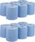 Bargain Factory 12 x Premium Quality 2-Ply Blue Centrefeed Paper Hand Towel Rolls, Pack of 12 Tissue Rolls
