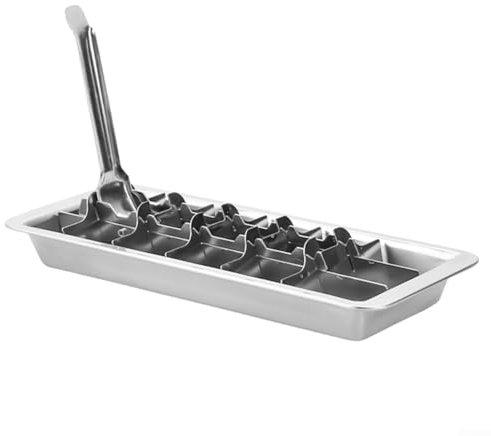 Hasaller Ice-Cube Trays Stainless Steel Ice Maker Stainless Steel 18 Slots Removable Ice-Cube Maker Metal Ice-Cube Trays Lever Style Ice-Cube-Mold 18 Slot Ice-Cube Tray