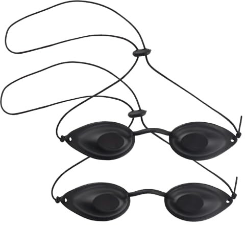 HFMYGS Solarium Brille, Rotlicht Brille, Schutzbrille Rotlichtlampe, Uv Schutzbrille, Augenschutz Infrarot Led, Verstellbar, Geeignet für SchöNheitsbehandlungen und BräUnungsschutz Im Freien