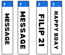2 x Edible print Personalised Car Reg plate Cake topper decoration icing paper up to A4 - UNCUT - 17th birthday - (5)