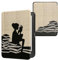 kwmobile Étui Compatible avec Kobo Clara HD Coque - Étui à Rabat magnétique Tablette eReader Similicuir - Noir-Beige