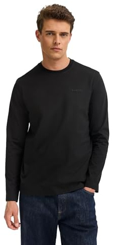 bugatti Herren Langarmshirt 8330-85044D | Modern Fit, Rundhalsausschnitt, Baumwolle, bequemes Sweatshirt