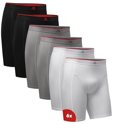 DANISH ENDURANCE Bambus Boxershorts Herren mit langem Bein, 3er & 6er Pack | Bambus Boxershorts mit langem Bein, Geruchshemmend & Scheuerfrei für Alltag, Training & Reisen
