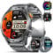 ESFOE Smartwatch Uomo con 1000mAh,1.75 Orologio Smartwatch con Torcia LED,Rugged Smart Watch Militare Uomo con Chiamate Bluetooth,120 Sportive Fitness Tracker con 5ATM Impermeabile,3 Cinturini