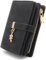 GOUNNU Portefeuille Femme en Cuir PU Petit Porte Monnaie Blocage RFIDFeuilles pour Femme Pochette 17 Emplacements de Cartes et Zippé Porte à Monnaie Porte Feuilles pour Femmes Court (Noir)