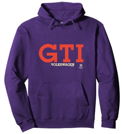 Volkswagen Golf GTI Retro Testo Felpa con Cappuccio