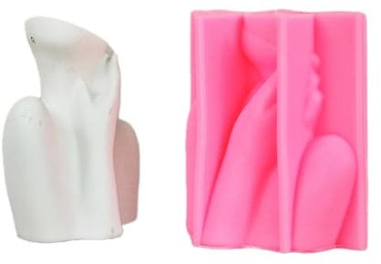 YIGZYCN Moule en silicone pour pots de fleurs en résine époxy, porte-bougies, pot de ciment