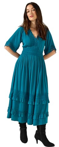 Joe Browns Women's Flattering Boho Lace High-Low Hem Dress Dress