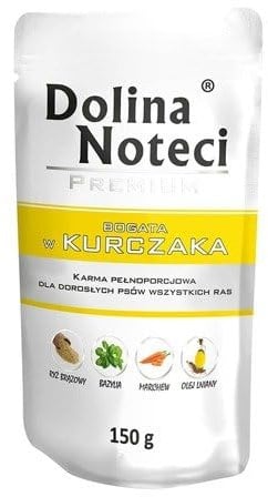 Dolina Noteci Premium Wet Dog Food 150g - Various Flavours, MIX OF TASTE (150 g (Pack of 4), Chicken)