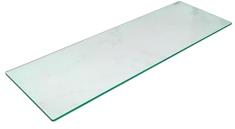 Pack of 3 Tempered Glass Display Shelf 600 x 200 x 6mm | 6mm Thick Toughened Panel | Smooth Edges | Floating Glass Shelf for Any Space