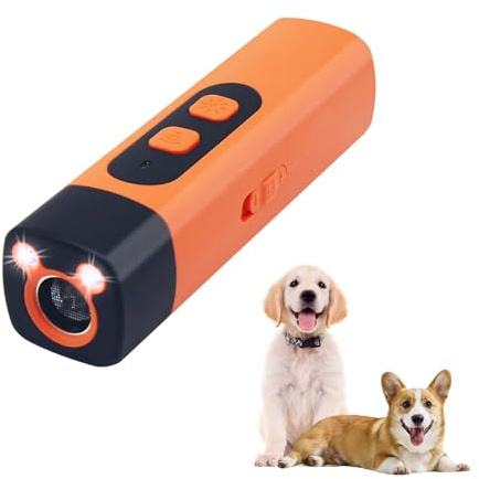 Horuili® Tragbarer Ultraschall Hundetrainer Anti Bellen Gerät mit LED-Beleuchtung - Anti-Bell Gerät, Sanftes Training für Innen- und Außenbereich