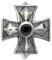Rebeligion Black Rock Bead, Charm, Addon, Anhänger Kreuz aus Silber mit Zirkonia, Large fürs Lederarmband Large 15 01201 71 001