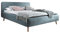 sette notti 1455-10-5000 Polsterbett Landhausstil Webstoff, 180x200 cm, Eisblau