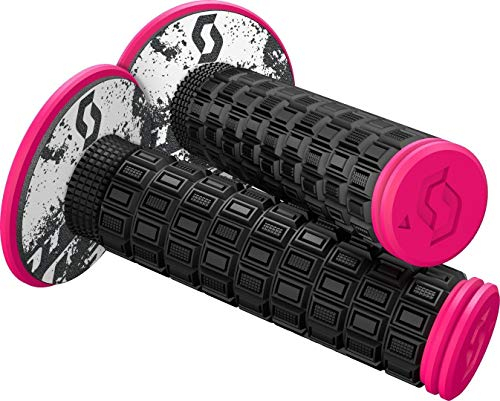 Scott Mellow MX Motorrad Griffe inkl. Donut schwarz/pink
