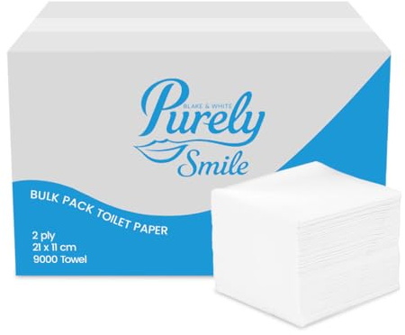 Tecman Lot de 36 feuilles de papier toilette en vrac (08BPTE) 250 feuilles