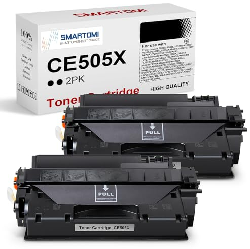 SAMRTOMI CE505X 05X Kompatibel Toner Cartridge Replacement für Toner HP CE505A 05A CE505X 05X CF280X Toner für HP Laserjet P2055DN P2035 Toner HP 2055(Schwarz, 2-Pack)