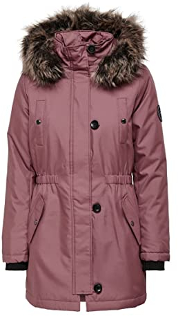 ONLY Damen Onliris Fur Winter Parka Cc OTW Jacke, Rose Brown, S EU