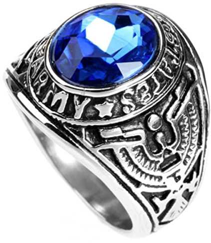 YAHOYA American Gi Retro Adler Rot Grün Blau Schwarz Silber Farbe Ring Business Männer Casual Ring Hochzeit Schmuck Accessoires