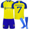 Al NASSR FC Maillot Foot Enfant et Adultes Nouveaux Maillots #7 Home/Away Soccer Jersey, Ensemble Football Homme Garçon Vêtement Sport Tshirt, Shorts et Chaussette Set