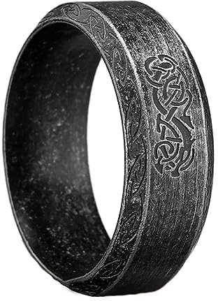 Keltischer Wikinger-Drachenring für Männer und Frauen – nordische Mythologie, Vintage-Drachenring – Paare, Edelstahl, Tieramulett, Ehering, Piratenring, Statement-Schmuck