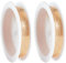 NICENEEDED 2 Roll 164ft 14K Gold Plated Copper Wire, 0.2mm Wide Jewelry Craft Wire, Golden Beading Wire Tarnish Resistant Wire for Necklace Bracelet DIY Crafts Jewelry Making Wrapping Sculpting