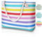 URAQT Große Wasserdichte Strandtasche mit Reißverschluss und Taschen für Damen, XXL Familie, Damen Beach Tote Bag Schultertasche, Geeignet für den Strandurlaub Wasserdichte Tasche