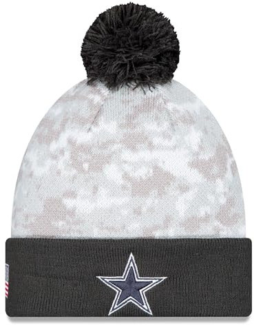 New Era Herren NFL 2024 Salute to Service Digital Cuffed Knit Hat mit Bommel