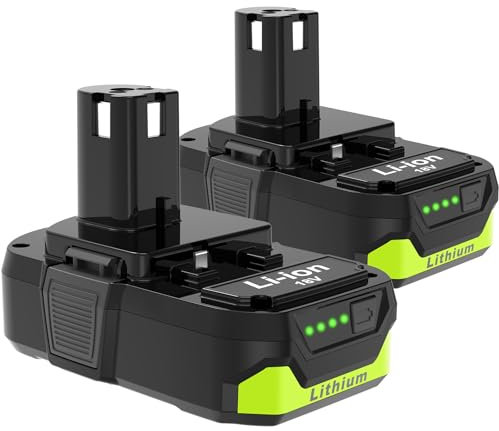 Koedsion 2-Pack 3.0Ah Replacement Batteries for Ryobi 18V Battery P1104, P2012, P1012, Compatible with Ryobi one+ 18V Cordless Power Tools and Charger PCG, P137, P135, P117.