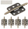 Godneei Set di 4 Cerniere Antiche, Cerniere per Ante e Mobili, Cerniere Decorative in Stile Vintage per Legno, Accessori per Armadi e Cassapanche
