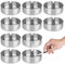XCRPRT Edelstahl Aschenbecher 10Stück 8cm,Edelstahl Aschenbecher für Draussen, Moderne Tischplatte Aschenbecher für Innenraum und Draußen(Silber)