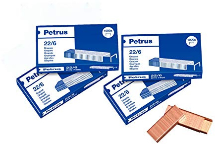 4000 Heftklammern Petrus cobreadas 22/6