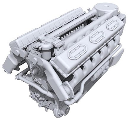 Mini Art 37006 1:35 V-54 Motor - originalgetreue Nachbildung, Modellbau, Plastik Bausatz, Basteln, Hobby, Kleben, Modellbausatz, Zusammenbauen, unlackiert