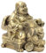 Hztyyier Reine Messing Buddha Statue Happy Glücksbuddha Figur Maitreya Figur Sammler Figur Wohnkultur