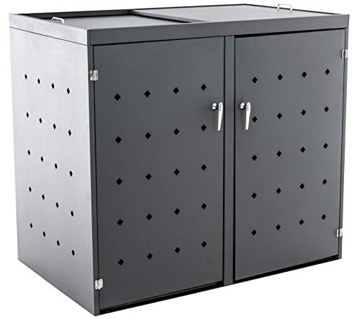 CLP Mülltonnen-Verkleidung Nelli I Box Für 240L-Abfalltonne, Farbe:anthrazit, Größe:132x80x116 cm