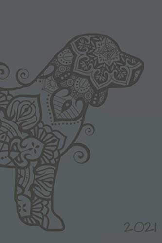 Hunde Kalender 2021 mit Beagle Mandala Motiv grau: Wochenkalender A5 - 365 Tage planen, notieren und erledigen. Struktur & Produktivität / Notizbereiche / Jan - Dez