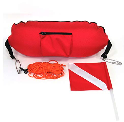 Namvo Inflatable Scuba Diving Spearfishing Signal Float Buoy + Dive Flag Diver Down Banner
