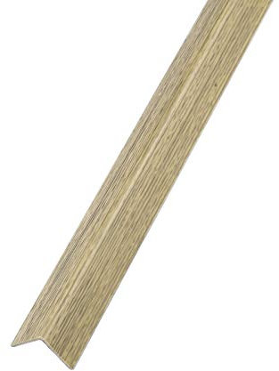 DQ-PP WINKELPROFIL | 15x15mm | 20m (20x 1m) | Farbe: Eiche | Material: PVC | Kunststoff Winkelleiste | Außenecke Kantenschutz Wand L Profil Eckprofil Kunststoffwinkel