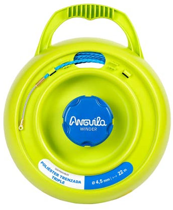 Anguila Max | Winder | Enrollador | Poliéster Trenzado Triple | Color Azul | Diámetro 4,5mm | 22 metros
