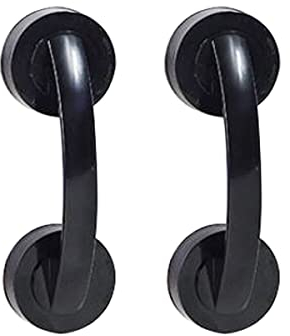 CcHhyyt Selbstklebend Griff Saugnapf Griff Für Schubladenschrank Schrank Kühlschranktür Glas Tragbare Mobilität Griff Türgriff Schiebetürgriff Knöpfe mit Starken Saugnapf 2 Stück (Lang, Schwarz)