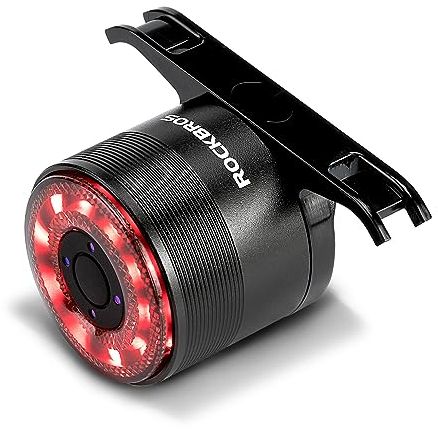 ROCKBROS Luz Trasera de Bicicleta Recargable USB, Luz LED Impermeable Brillante con 5 Modos Fijos Intermitentes y Respiración para MTB Bicicletas Ciclismo