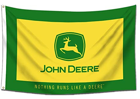 ENMOON John-Flaggen-Banner – Nothing runs like a (90 x 150 cm, doppelseitig, 3-lagig) 150D Polyester in Man Cave, Banner, Messingösen